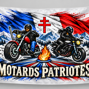 DRAPEAU MOTARDS PATRIOTES - 40x60cm