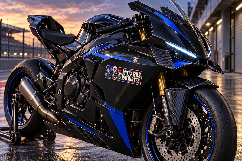 Sticker MOTARDS PATRIOTES - 4x9cm – Image 2